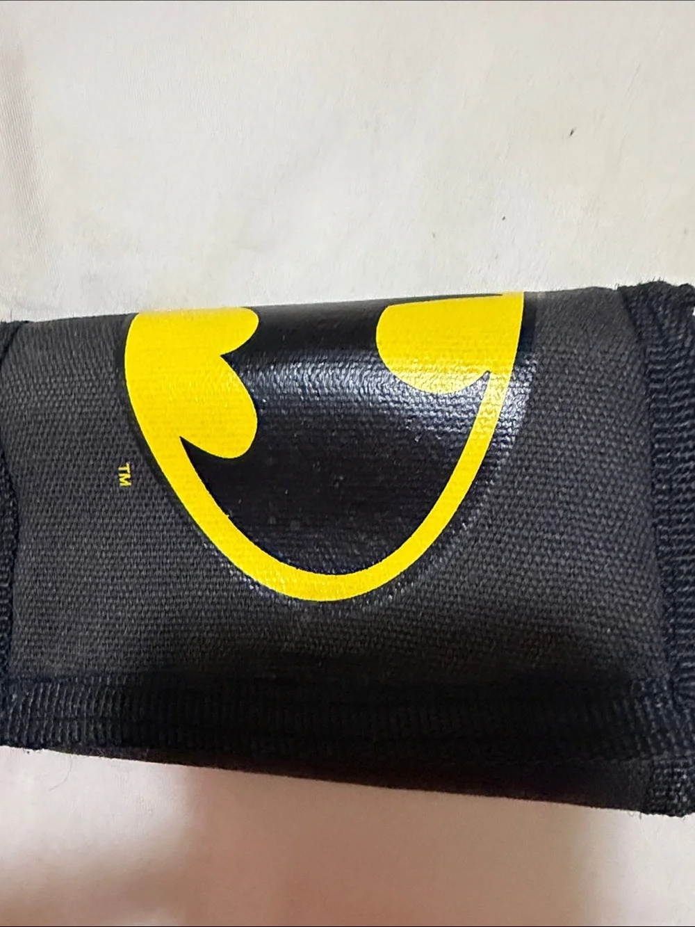 Batman Black and Yellow Smiley Canvas Men's Wallet